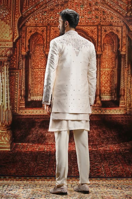 Asuka Embroidered Open Layered Sherwani & Kurta Set 