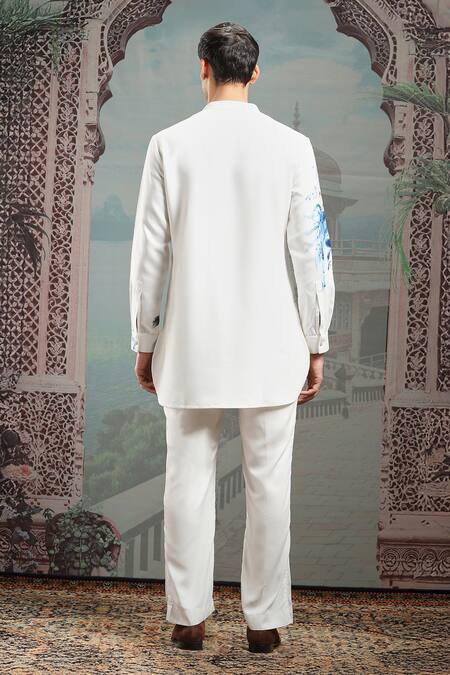 Asuka Handpainted Feather Embellished Kurta Set 