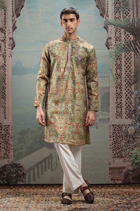 Asuka Embellished Floral Print Kurta Set 