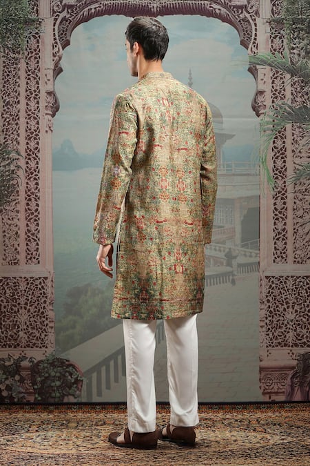 Asuka Embellished Floral Print Kurta Set 