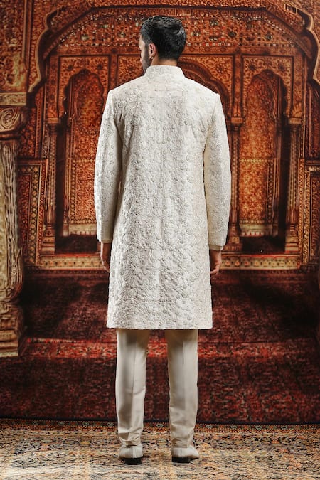 Asuka Floral Vine Embroidered Sherwani Set 