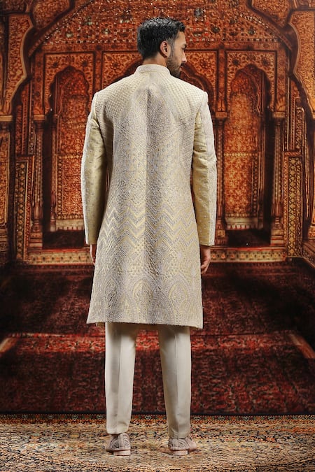 Asuka Geometric Dori Embroidered Sherwani Set 
