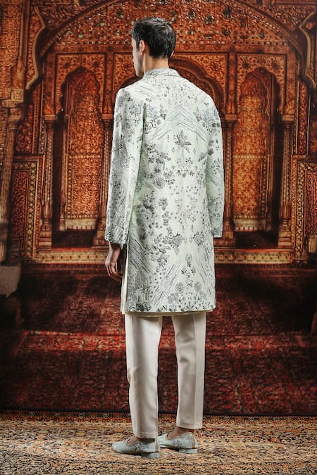Asuka Floral Dabka Embroidered Sherwani Set 