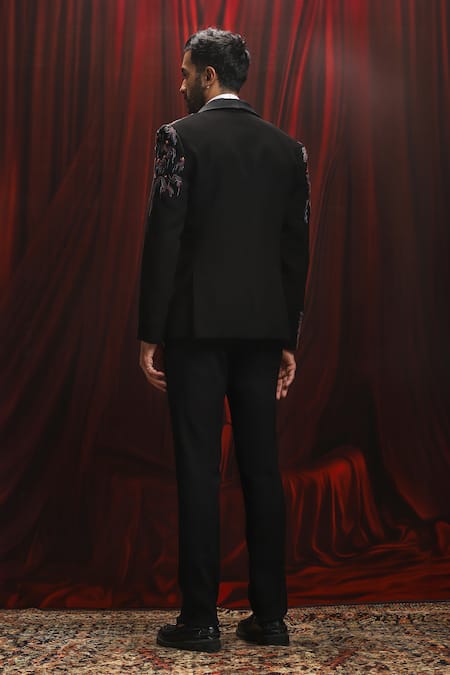 Asuka Kantha Embroidered Tuxedo Set 