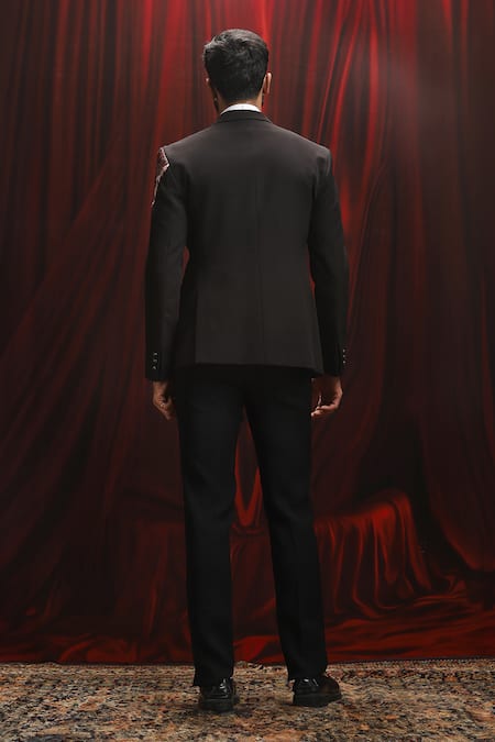 Asuka Kantha Embroidered Tuxedo & Trouser Set 