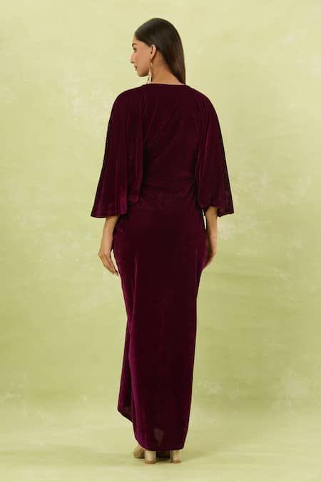 Naintara Bajaj Halter Neck Sequin Embellished Velvet Dress 