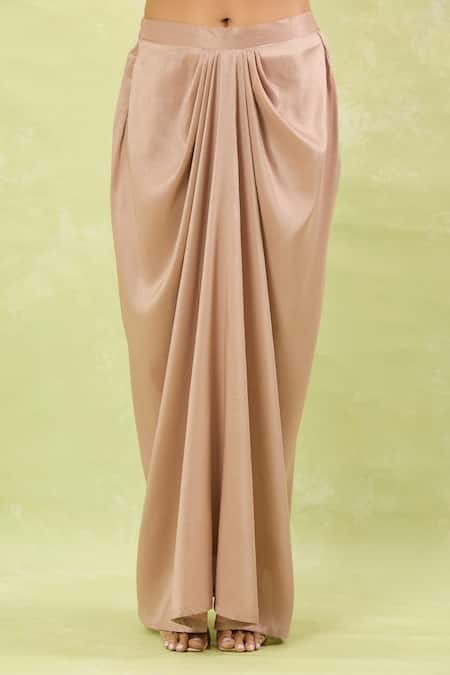 Buy_Samyukta Singhania_Purple Silk Hand Embellished Cape And Pant Set_Online_at_Aza_Fashions