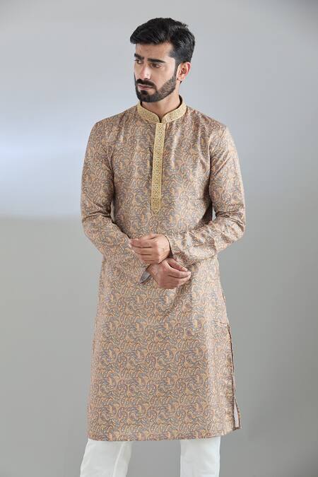 Buy Arihant Rai Sinha Yellow Polyester, Cotton Paisley Bloom Print Kurta Set Online at Aza Fashions Buy_Arihant Rai Sinha_Yellow Polyester, Cotton Paisley Bloom Print Kurta Set _Online_at_Aza_Fashions