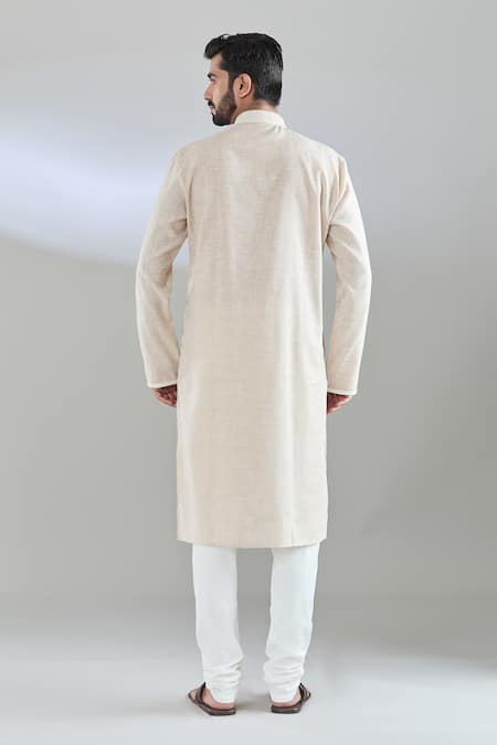 Shop Arihant Rai Sinha Beige Polyester, Cotton Textured Kurta With Churidar at Aza Fashions Shop_Arihant Rai Sinha_Beige Polyester, Cotton Textured Kurta With Churidar _at_Aza_Fashions