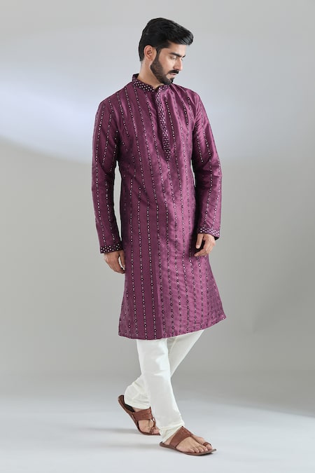 Shop Arihant Rai Sinha Purple Polyester, Cotton Mirrors, Sequins Embroidered Kurta Set Online at Aza Fashions Shop_Arihant Rai Sinha_Purple Polyester, Cotton Mirrors, Sequins Embroidered Kurta Set _Online_at_Aza_Fashions