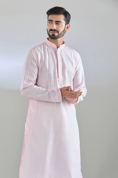 Buy Arihant Rai Sinha Pink Polyester Embroidery Pintucked Baby Kurta Set Buy_Arihant Rai Sinha_Pink Polyester Embroidery Pintucked Baby Kurta Set