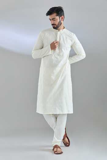 Buy Arihant Rai Sinha Cream Polyester, Cotton Sequins, Embroidery Kurta Set at Aza Fashions Buy_Arihant Rai Sinha_Cream Polyester, Cotton Sequins, Embroidery Kurta Set _at_Aza_Fashions
