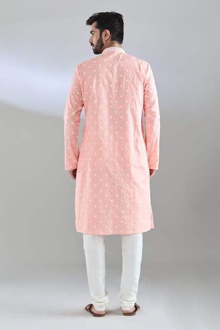 Arihant Rai Sinha Peach Dori & Sequin Embroidered Kurta Set 