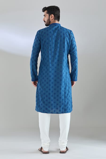 Arihant Rai Sinha Lotus Embroidered Kurta Set 