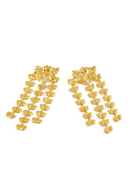 Buy Mnsh Gold Plated Lotus Dangler Earrings Online at Aza Fashions Buy_Mnsh_Gold Plated Lotus Dangler Earrings _Online_at_Aza_Fashions