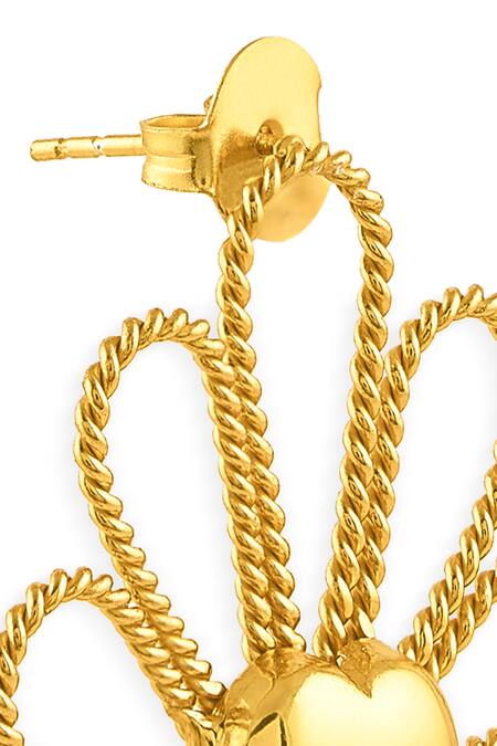 Buy Mnsh Gold Plated Bloom Petal Stud Earrings Online at Aza Fashions Buy_Mnsh_Gold Plated Bloom Petal Stud Earrings _Online_at_Aza_Fashions