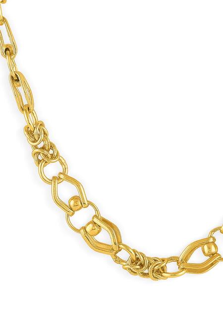 Mnsh Gold Plated Chunky Chain Link Choker Necklace Online at Aza Fashions Mnsh_Gold Plated Chunky Chain Link Choker Necklace _Online_at_Aza_Fashions