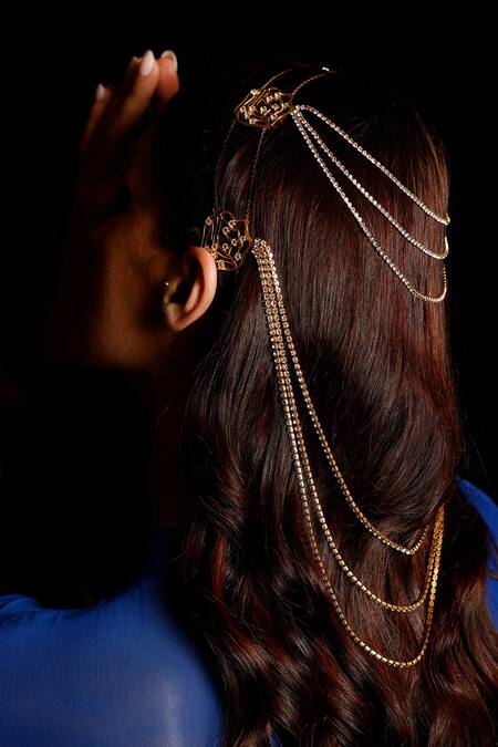 Shop_Mnsh_Gold Plated Cubic Zirconia Mathapatti