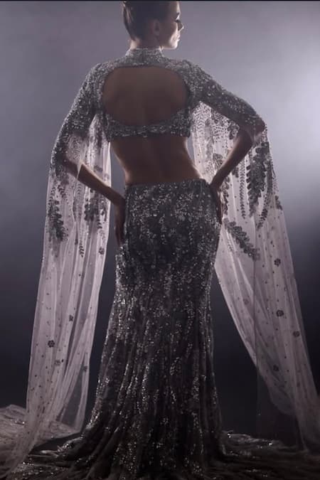 Kaynaat By Aanchal Sawhney Zarkan & Sequin Embroidered Lehenga Set 