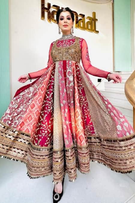 Kaynaat By Aanchal Sawhney Zari Embroidered Anarkali Set 