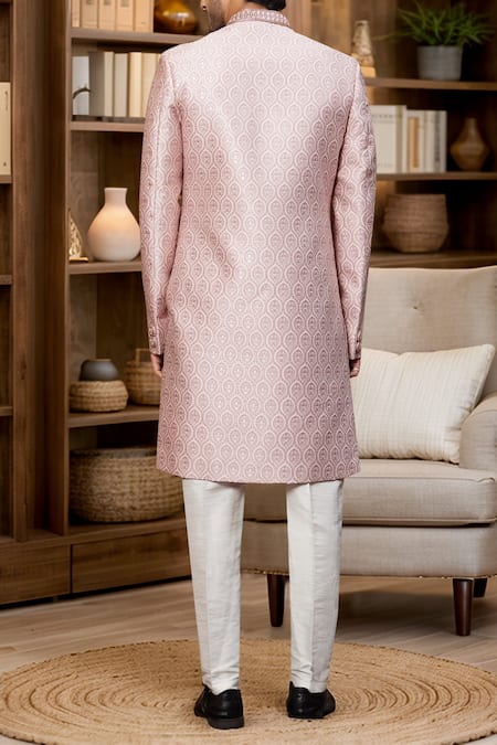 Arihant Rai Sinha Geometric Jaal Pattern Sherwani & Pant Set 