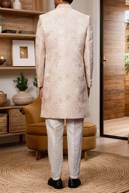 Arihant Rai Sinha Floral Paisley Sherwani & Aligadhi Pant 