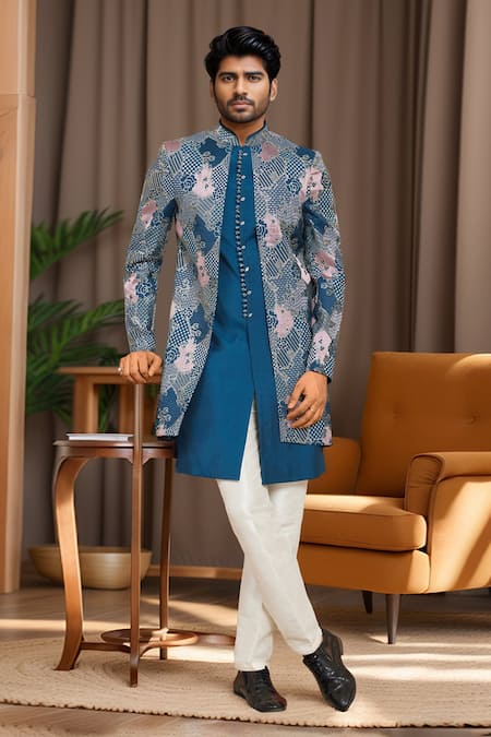 Arihant Rai Sinha Abstract Embroidered Sherwani With Pant 