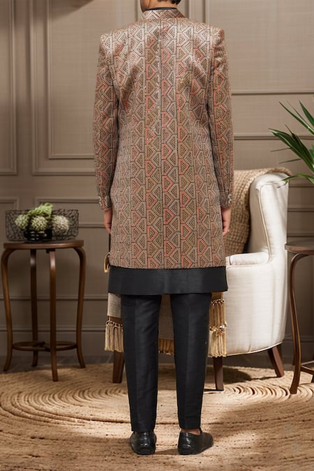 Arihant Rai Sinha Multicolored Thread & Sequin Sherwani Set 