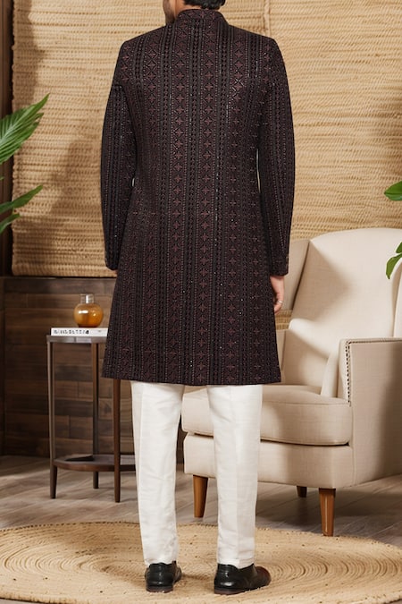 Arihant Rai Sinha Thread Work Sherwani Set 