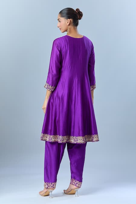 Pink City By Sarika Floral Embroidered Anarkali Set 