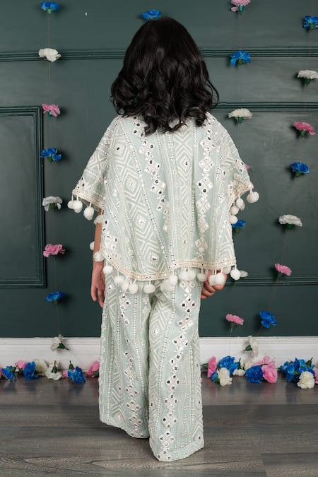 Shruti Jalan Mirror Embroidered Cape & Pant Set 