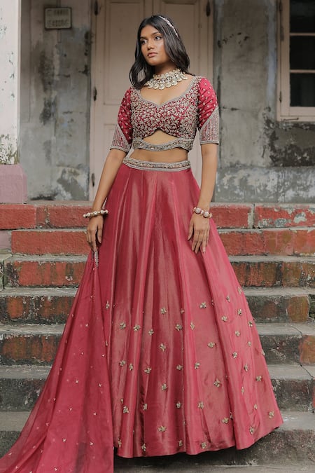 Enamour By Radha Floral Embroidered Lehenga Set 