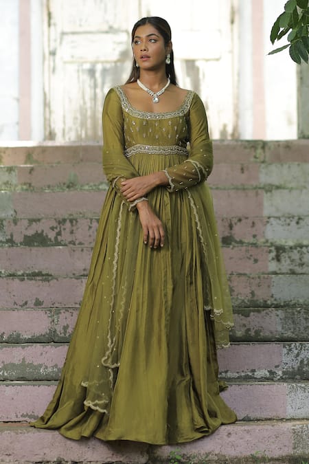 Enamour By Radha Zardozi Embroidered Anarkali Set 
