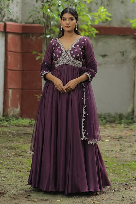 Enamour By Radha Zardozi Embroidered Anarkali Set 