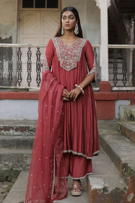 Enamour By Radha Blossom Embroidered Anarkali Set 