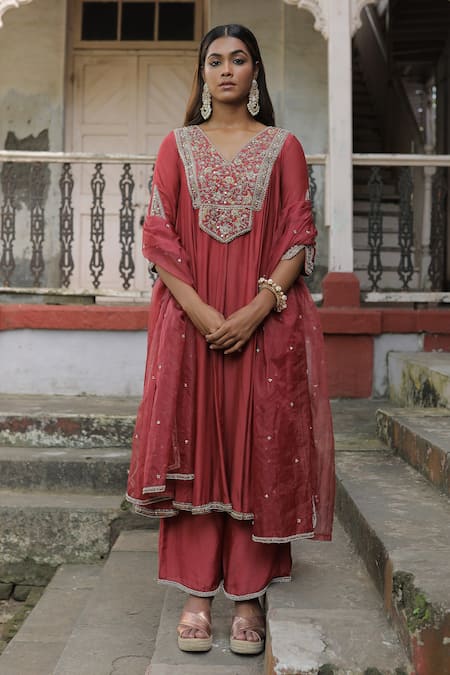 Enamour By Radha Blossom Embroidered Anarkali Set 