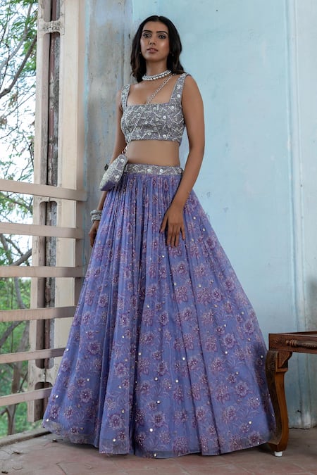 Enamour By Radha Floral Embroidered Lehenga Set 