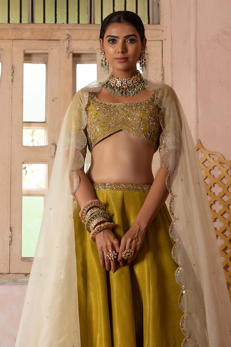 Enamour By Radha Floral Butta Embroidered Lehenga Set 