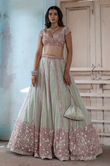 Enamour By Radha Vine Blossom Embroidered Lehenga Set 