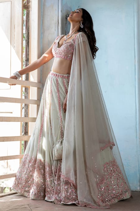 Enamour By Radha Vine Blossom Embroidered Lehenga Set 