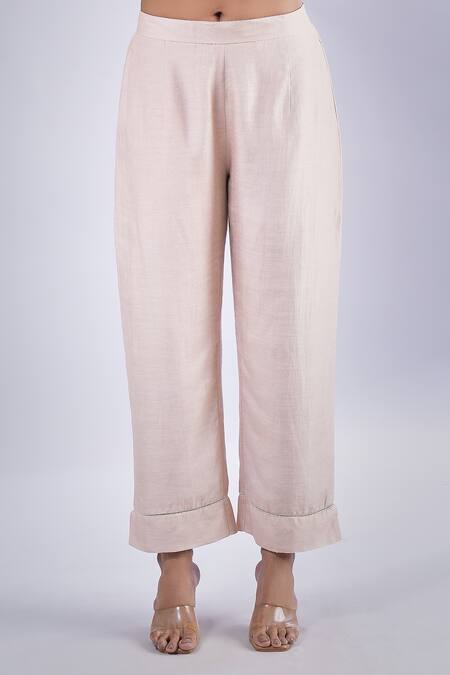 Samyukta Singhania Peach Cotton, Silk Floral Vine Embroidered Cape And Pant Set at Aza Fashions Samyukta Singhania_Peach Cotton, Silk Floral Vine Embroidered Cape And Pant Set_at_Aza_Fashions