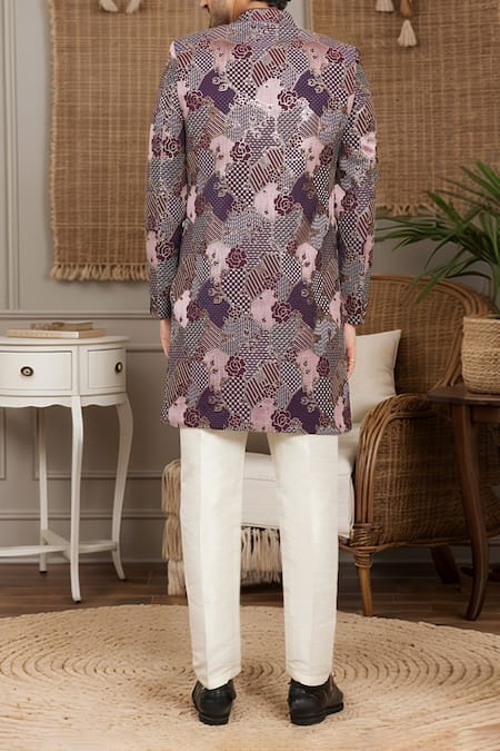 Arihant Rai Sinha Abstract Embroidered Sherwani Pant Set 