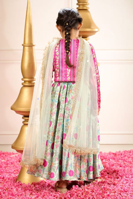 Pnk Isha Arora (Pink) Floral Printed Lehenga Set 