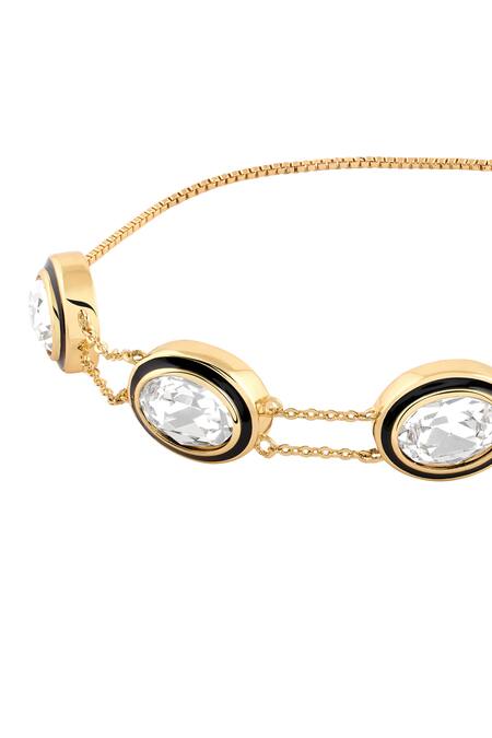 Buy Isharya Gold Plated Crystals Bolo Bracelet Online at Aza Fashions Buy_Isharya_Gold Plated Crystals Bolo Bracelet _Online_at_Aza_Fashions