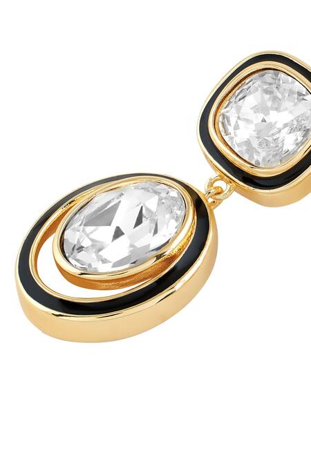 Buy Isharya Gold Plated Crystals Embellished Danglers Online at Aza Fashions Buy_Isharya_Gold Plated Crystals Embellished Danglers _Online_at_Aza_Fashions