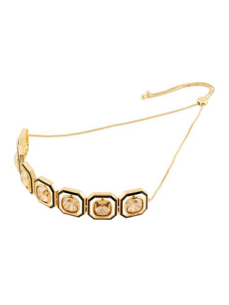 Isharya_Gold Plated Crystal Embellished Choker_Online_at_Aza_Fashions