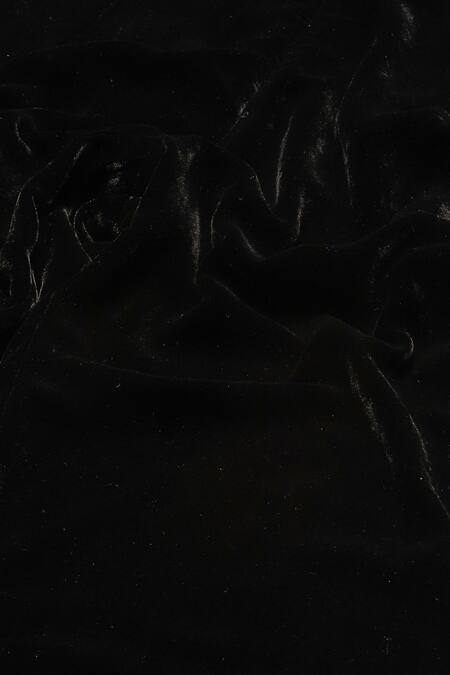 Abraham And Thakore Black Velvet Bootcut Trouser at Aza Fashions Abraham And Thakore_Black Velvet Bootcut Trouser _at_Aza_Fashions