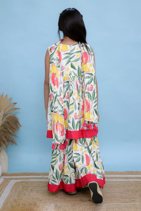 Kalp Pihu Floral Print Kurta Sharara Set 