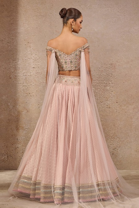 Tarun Tahiliani Embellished Scallop Lace Lehenga & Blouse 