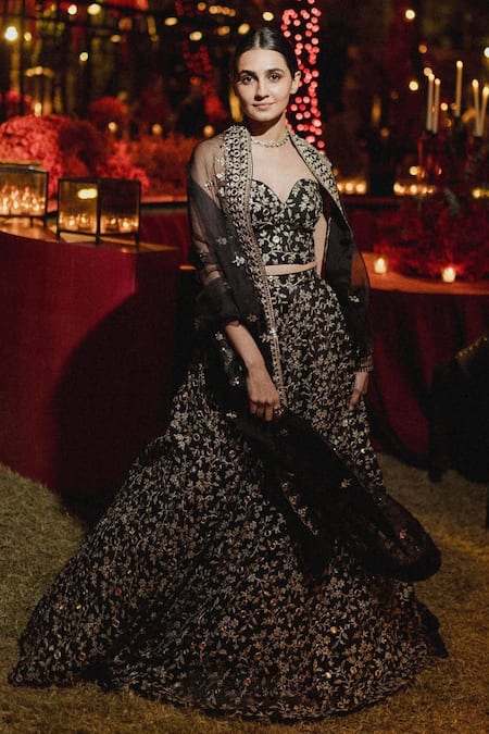 Gopi Vaid Harshini Garden Bloom Embroidered Lehenga Set 